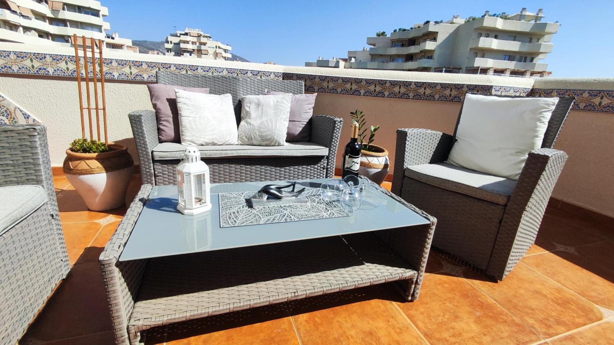 Benalbeach Sea View 2Bdr Apartment With Water Park Benalmádena Exteriör bild